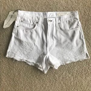 NWT rag&bone white jean shorts